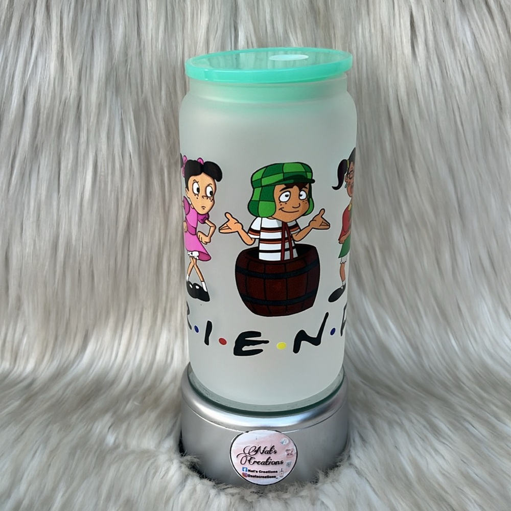 El chavo del 8 16 oz Libbey Glass Can,